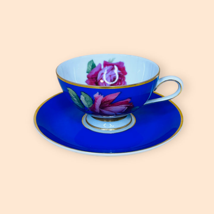 Antique Hand Painted Demitasse Cup Saucer