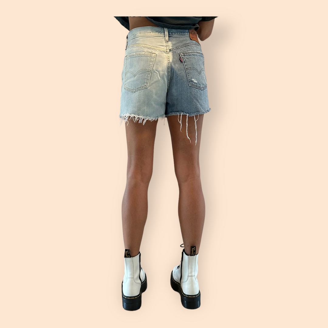 Levi's Distressed Two Tone Cutoff Shorts