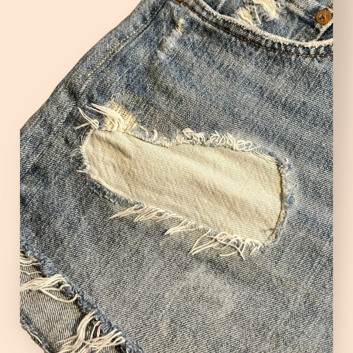 Levi's Distressed Two Tone Cutoff Shorts